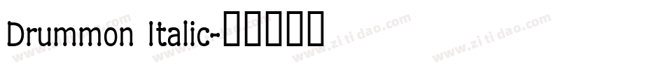Drummon Italic字体转换
